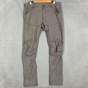 G-Star Raw 5620 Jeans Men's 34 x 34 COJ Gray 3D‎ Slim Fit Button Fly Double Knee